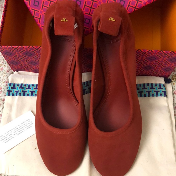 Tory Bruch Therese 65MM Pump Suede Veg size 9.5 - Picture 4 of 11
